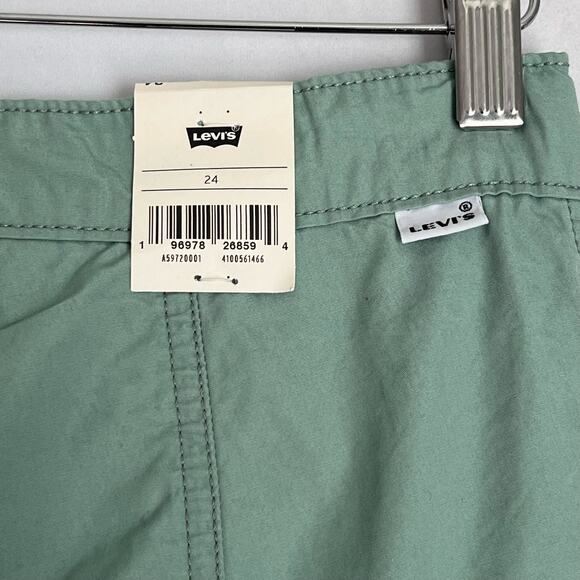 Levi's Green Convertible Cargo Pants High Waist Relaxed Fit Straight Leg - Picture 12 of 16